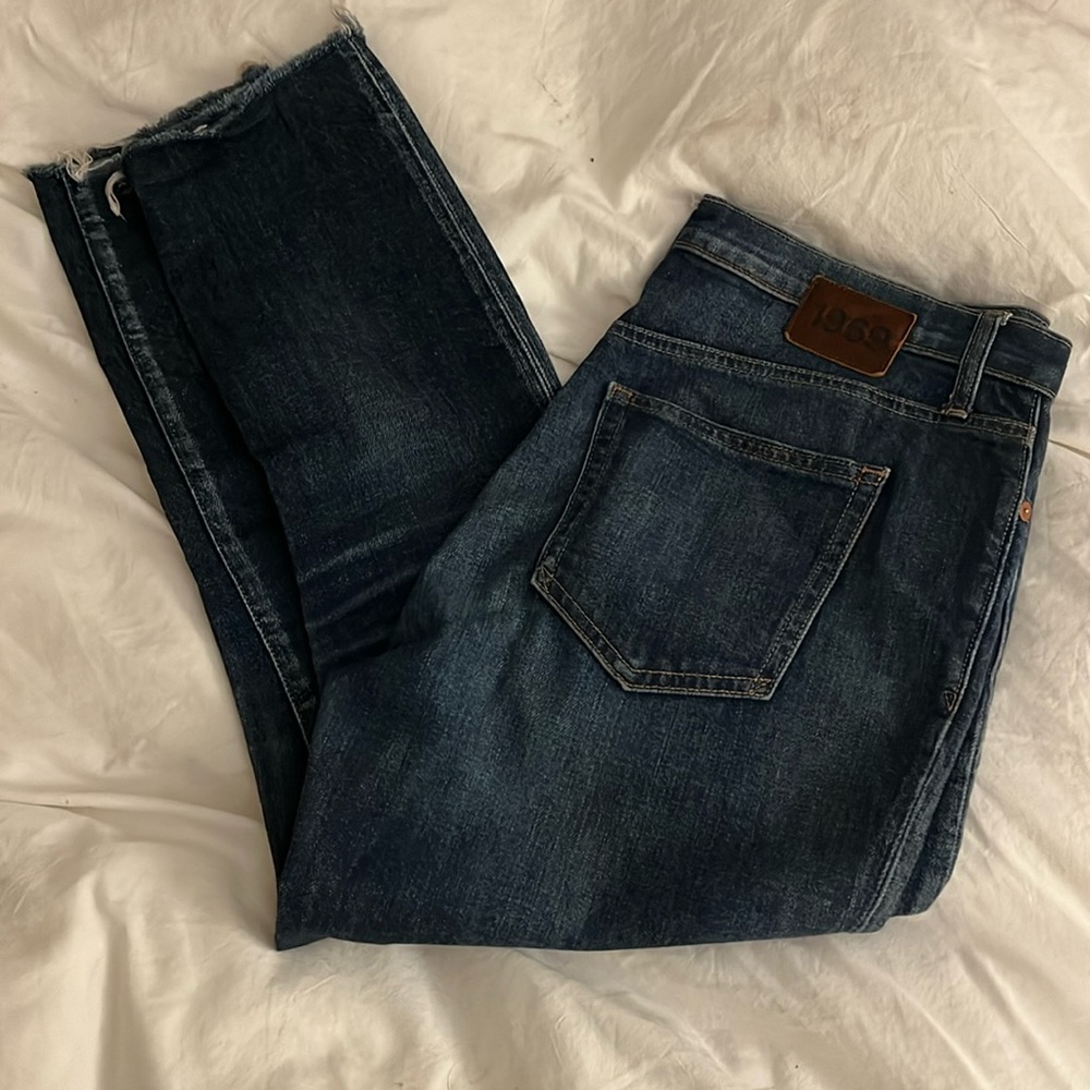 Raw edge Ankle Denim
